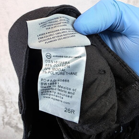 AG Adriano Goldschmied Pants Womens 26R Black The Caden Tailored Trouser Chino - Picture 12 of 13